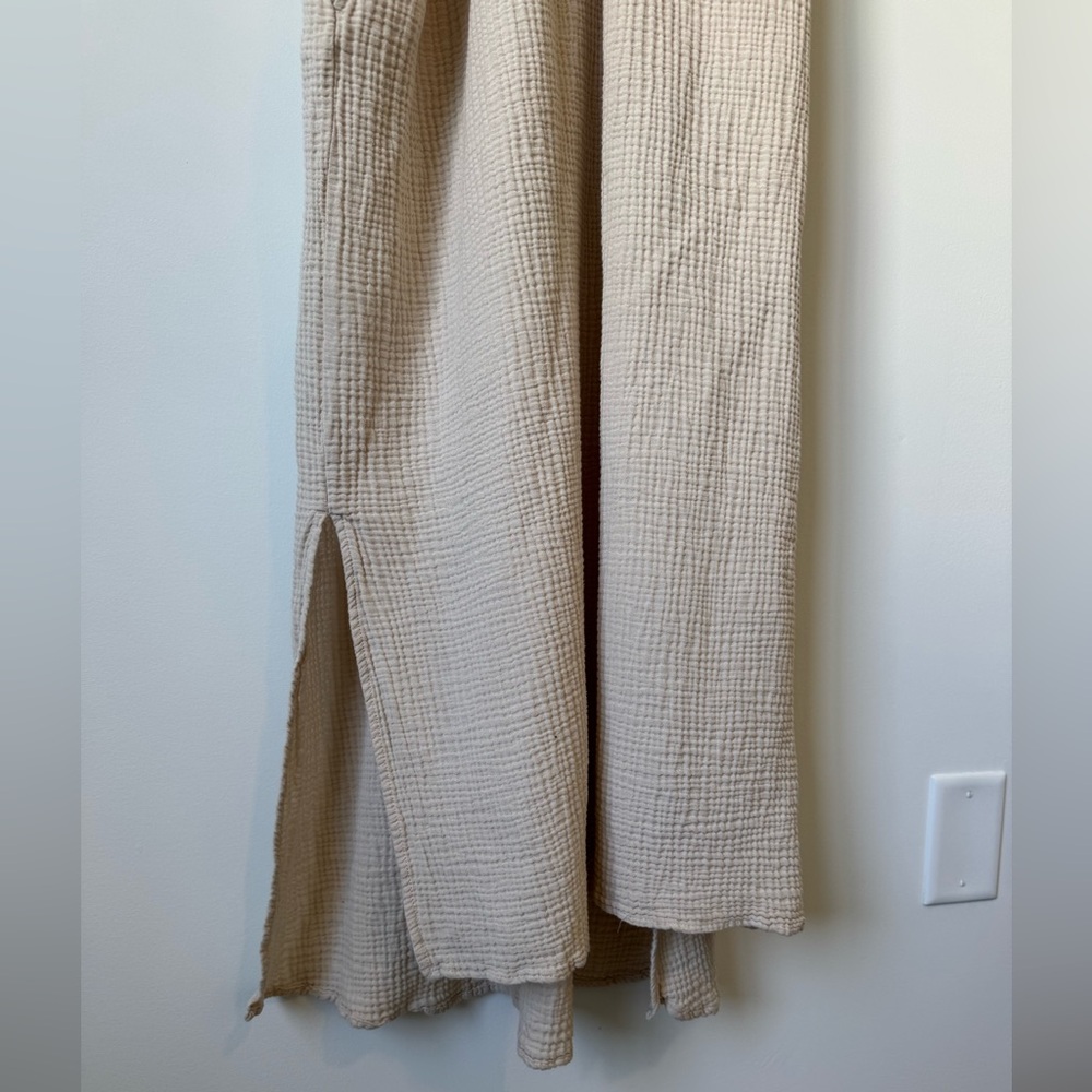 Magaschoni Organic Gauze Midi Dress in Sand Color - Size L - Picture 8 of 9